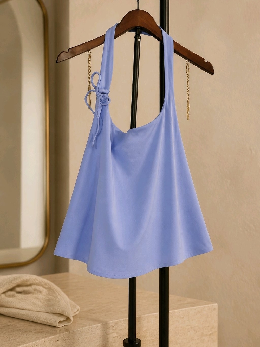 wild fable Soft Periwinkle Tie-Shoulder Tank Top